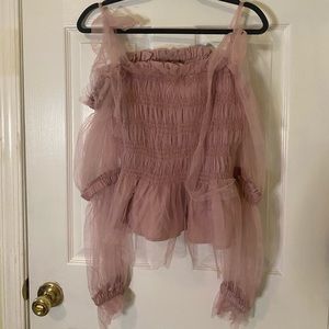 Windsor baby pink off the shoulder top